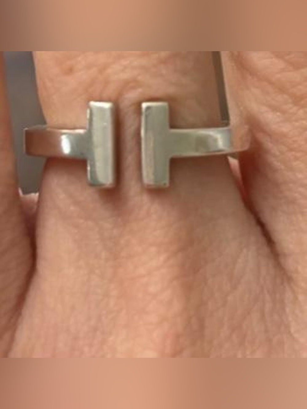 Tiffany & Co. T Square Ring in Sterling Silver 6.5 - Picture 8 of 8